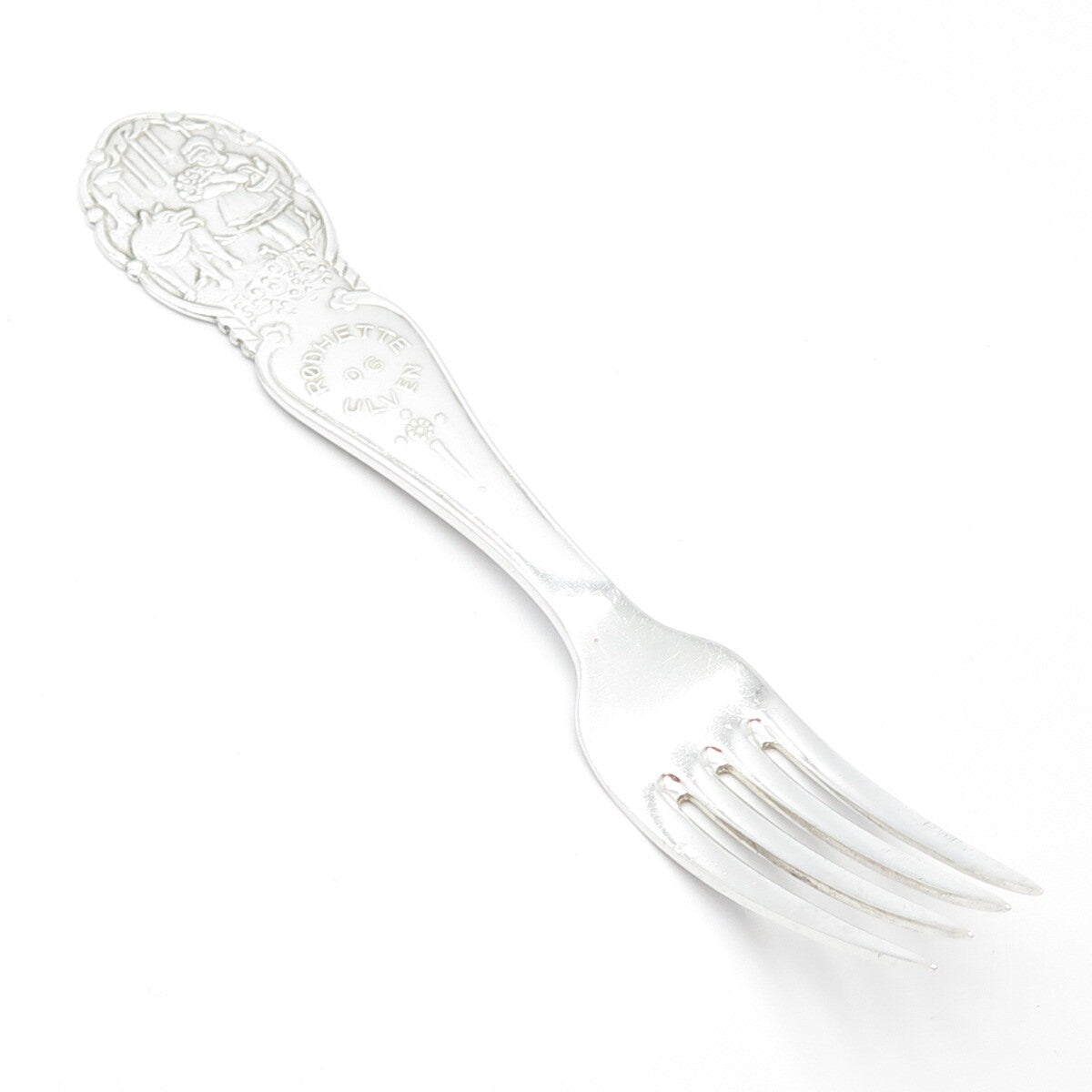 830S Silver Antique Norway Brodrene Mylius "LITTLE RED RIDING HOOD" Pattern Fork