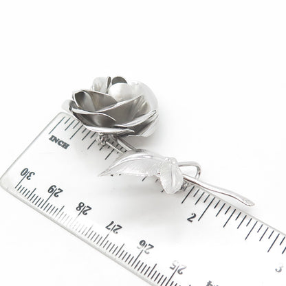 RAIMOND SILVER MFG CO. 925 Sterling Silver Vintage Handmade Rose Flower Brooch