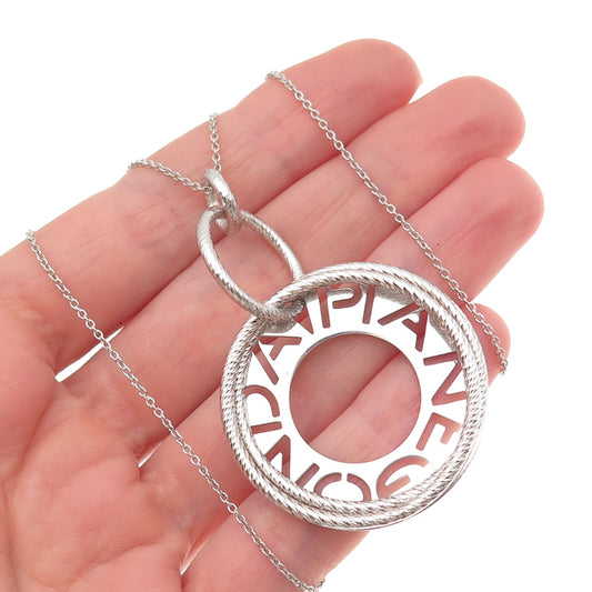 Pianegonda 925 Sterling Silver Italy Multi-Disc Cable Chain Necklace 18"