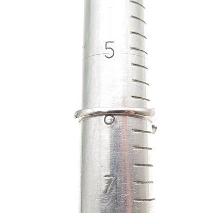 925 Sterling Silver Real White Topaz & Lab-Created Ruby Ring Size 6