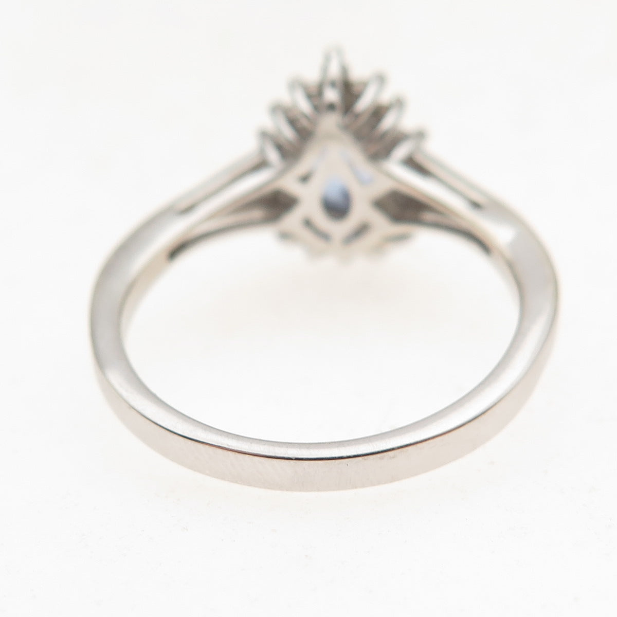 Chuck Clemency 925 Sterling Silver Real Tanzanite & White Topaz Ring Size 8.25