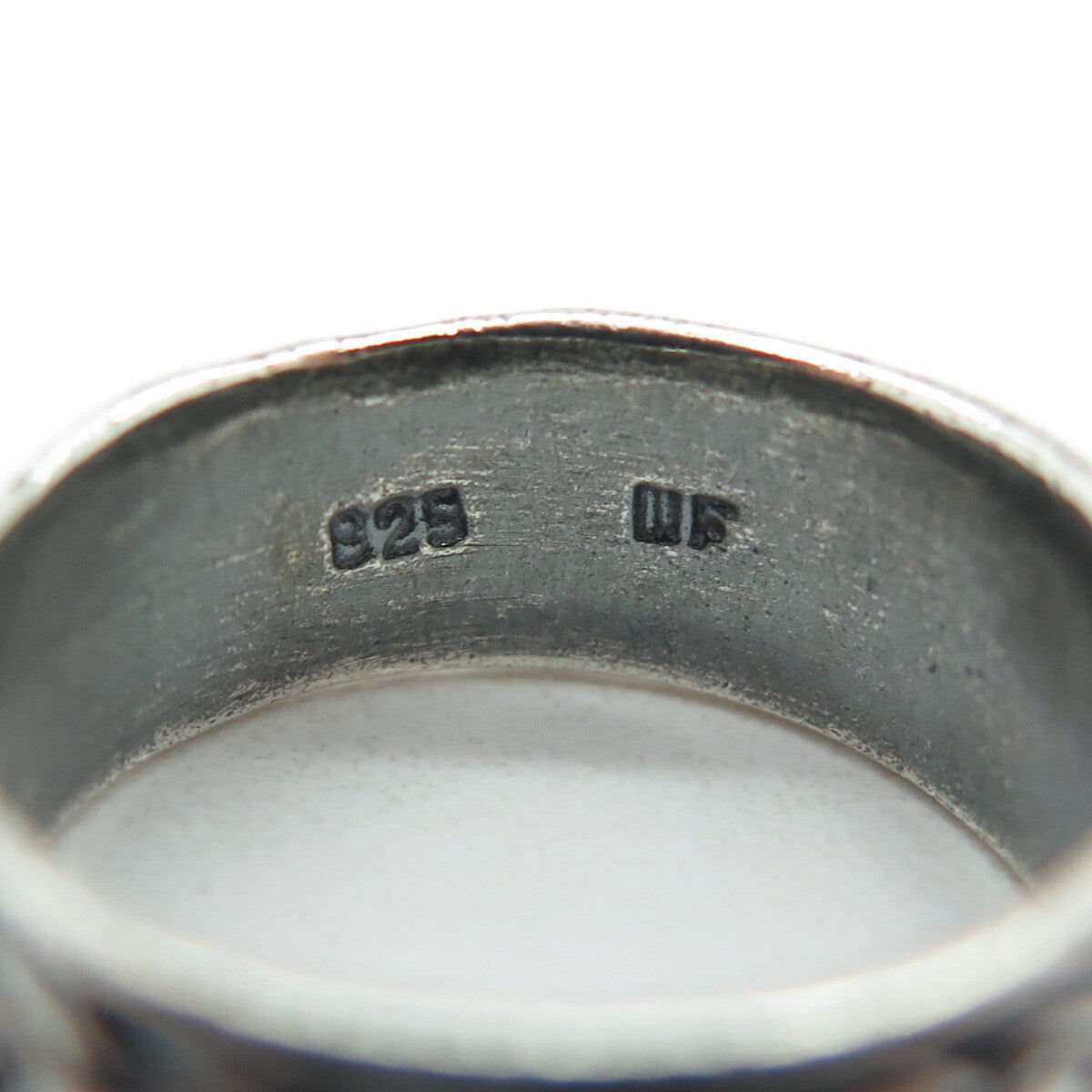 925 Sterling Silver Vintage Wicker Band Ring Size 6.25