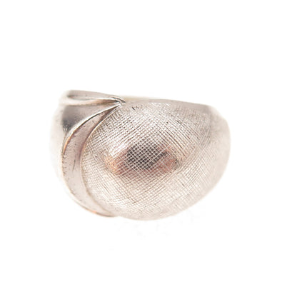 Clark & Coombs 925 Sterling Silver Antique Art Deco Dome Oxidized Ring Size 3