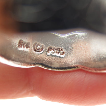 PETER STONE 925 Sterling Silver Vintage Celtic Knot Oxidized Band Ring Size 10.5