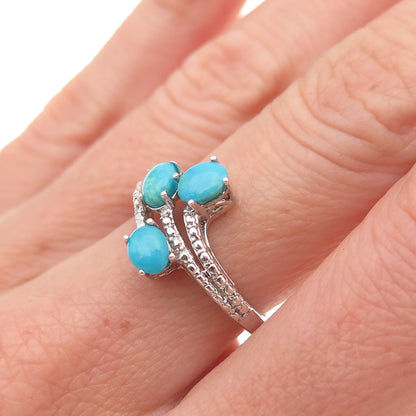 Chuck Clemency 925 Sterling Silver Real Sleeping Beauty Turquoise Ring Size 6.25