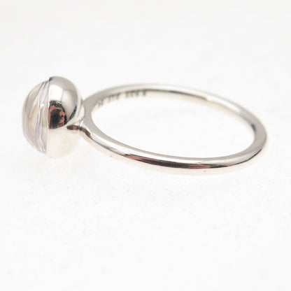Pandora 925 Sterling Silver Clear Crystal Poetic Droplet Ring Size 6.75