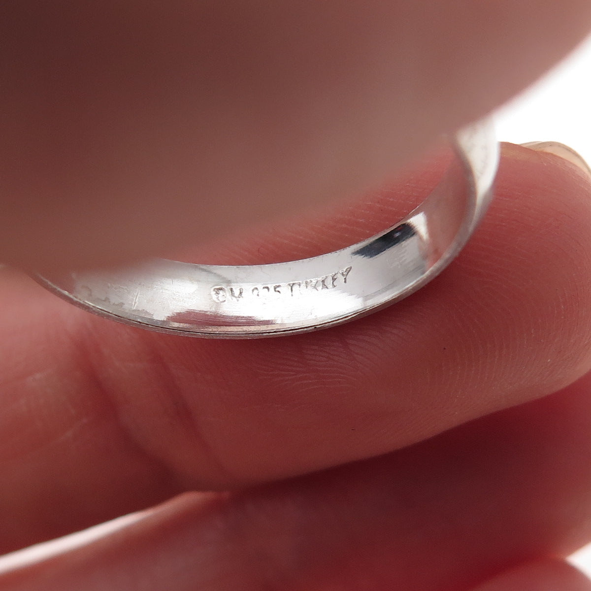 925 Sterling Silver Vintage Classic Wedding Band Ring Size 9.25