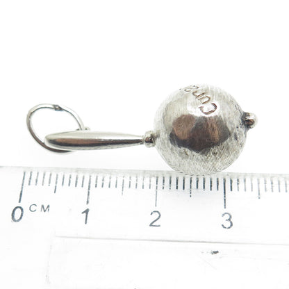 GOSEN 925 Sterling Silver Antique Art Deco Calypso Maracas Charm Pendant