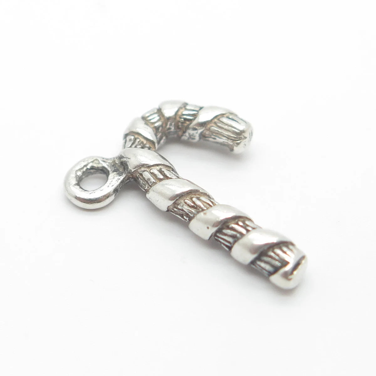 925 Sterling Silver Vintage Candy Cane Pendant