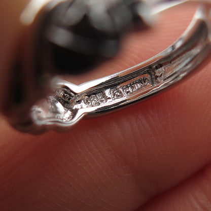 ROSS SIMONS 925 Sterling Silver Real Round-Cut Diamond Hoop Earrings