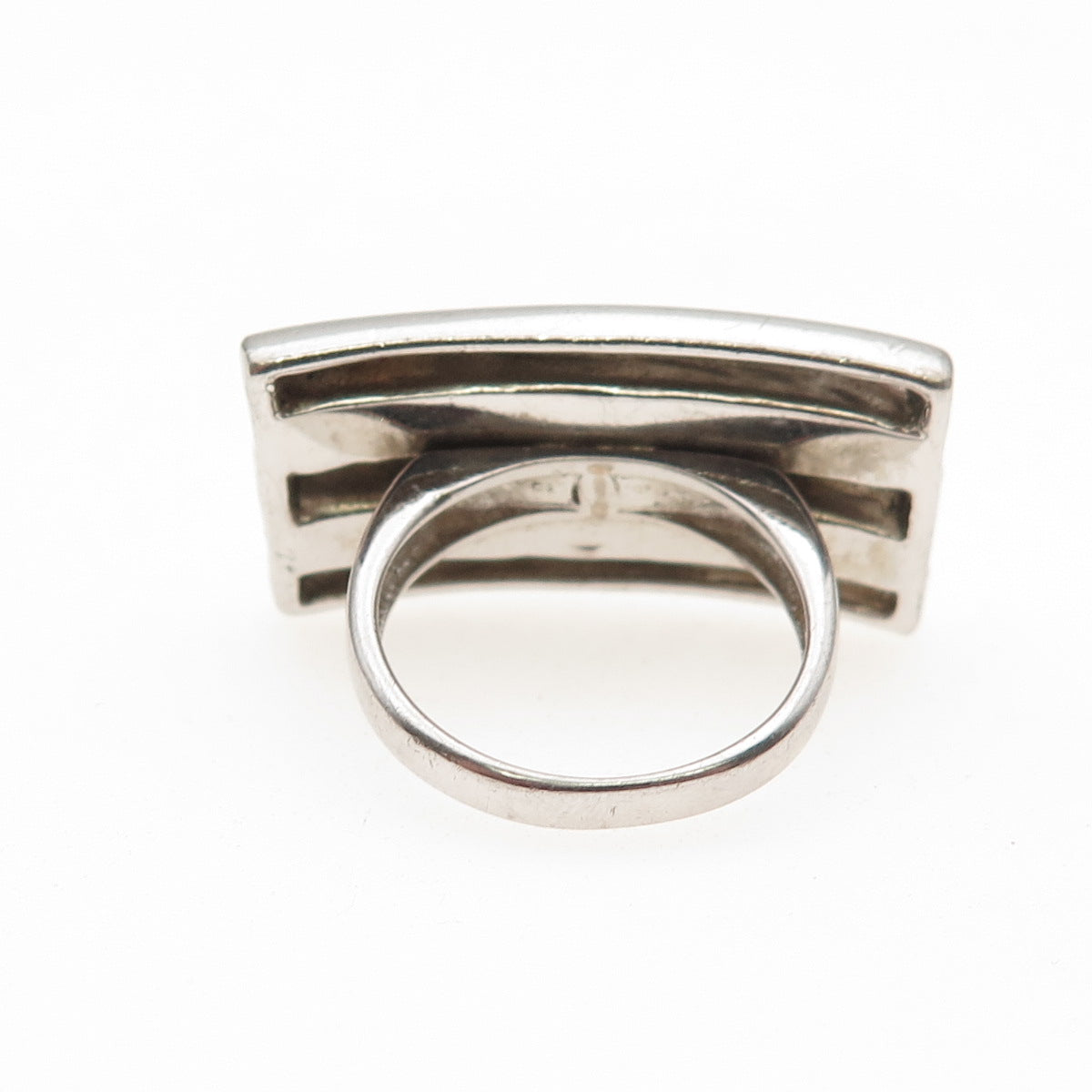 ATI Annika Witt Sterling Silver Vintage Real Turquoise Modernist Ring Size 5.75