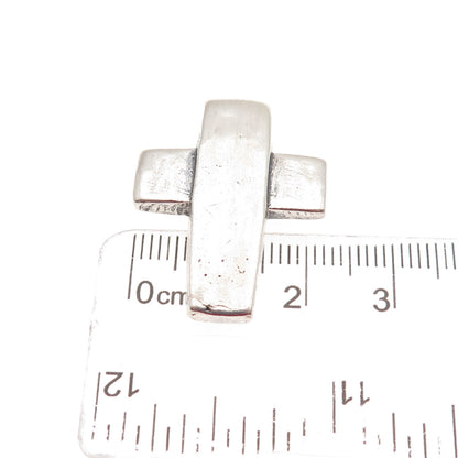 James Avery 925 Sterling Silver Vintage Modernist Cross Slide Pendant