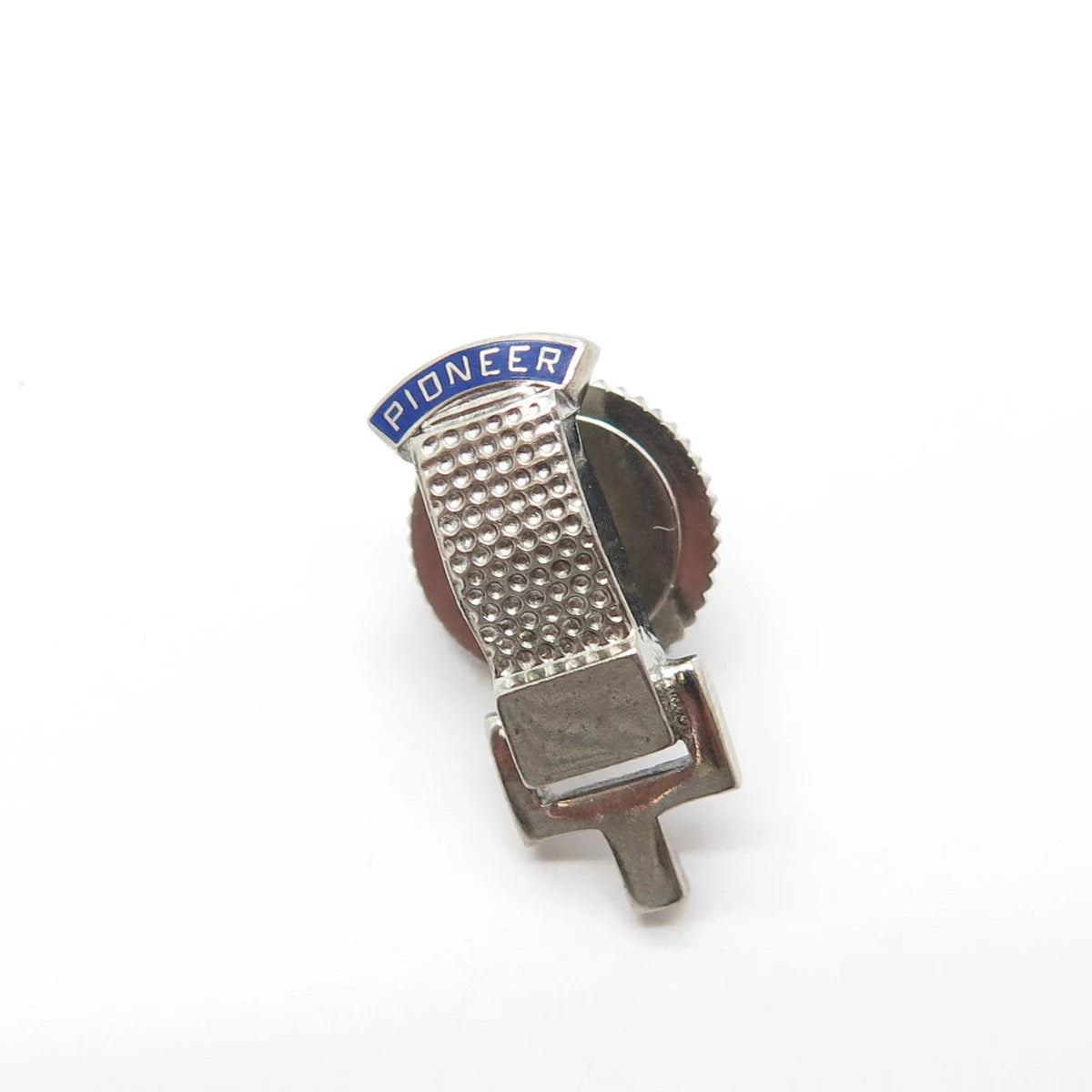 925 Sterling Silver Vintage Dieges & Clust Enamel Pioneer Lapel Pin