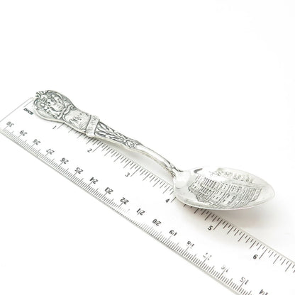 925 Sterling Silver Antique Art Deco Mechanics New Jersey States & Cities Spoon
