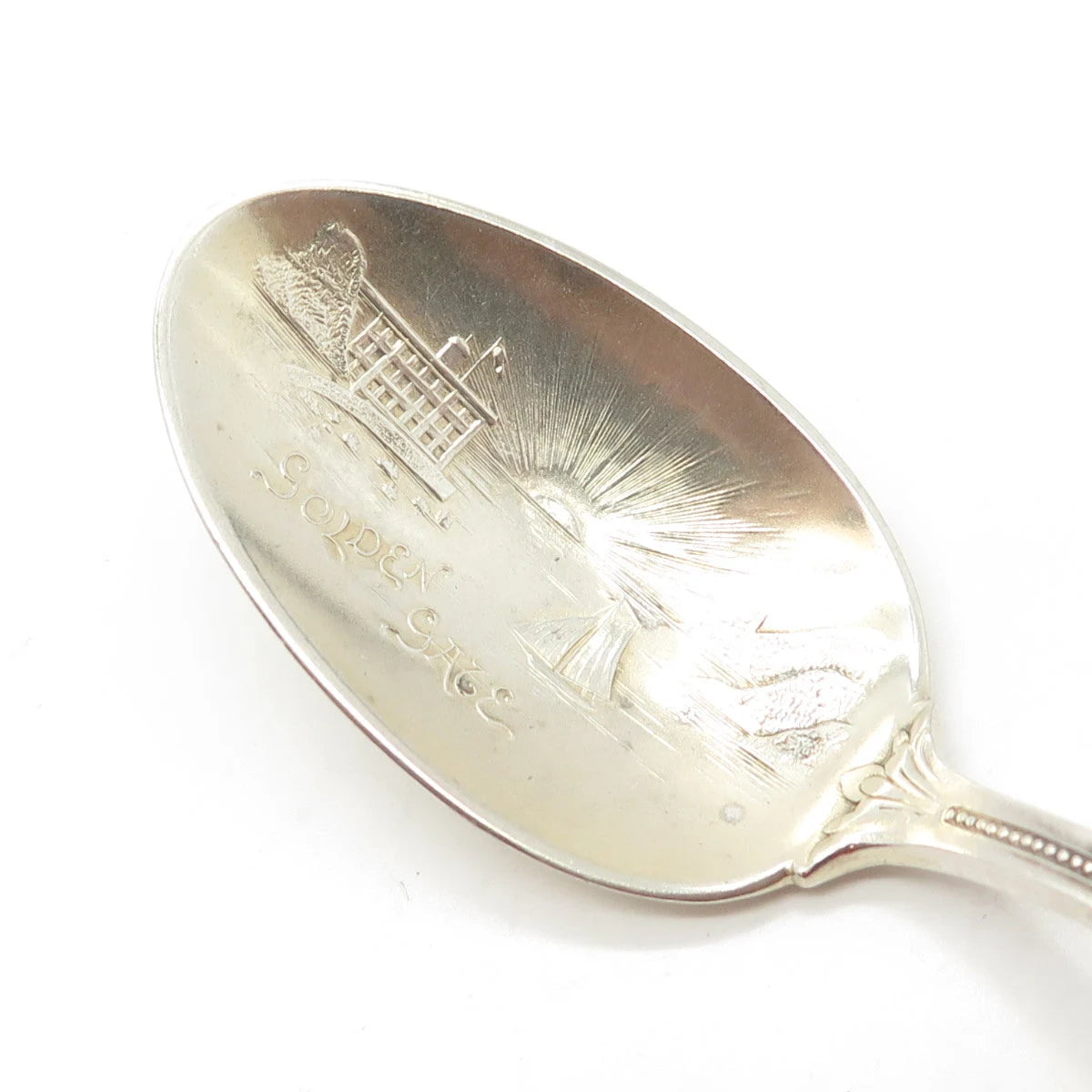 925 Sterling Silver Antique Art Deco Shreve & Co. Golden Gate SF US Spoon
