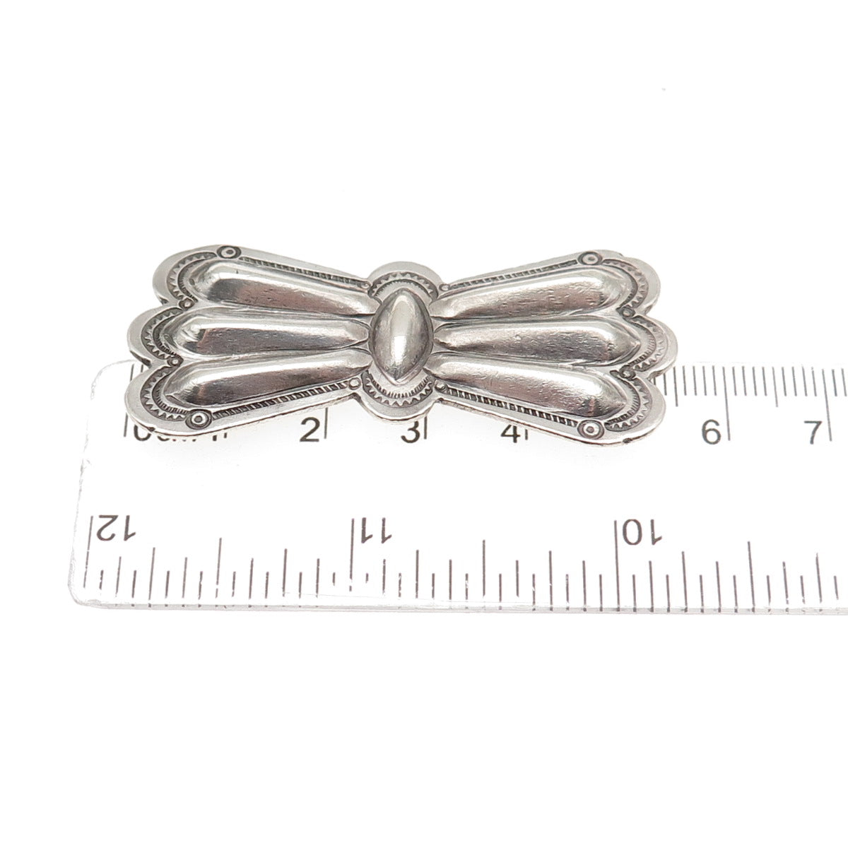 Old Pawn 925 Sterling Silver Vintage Southwestern Butterfly Bow Tribal Belt Part