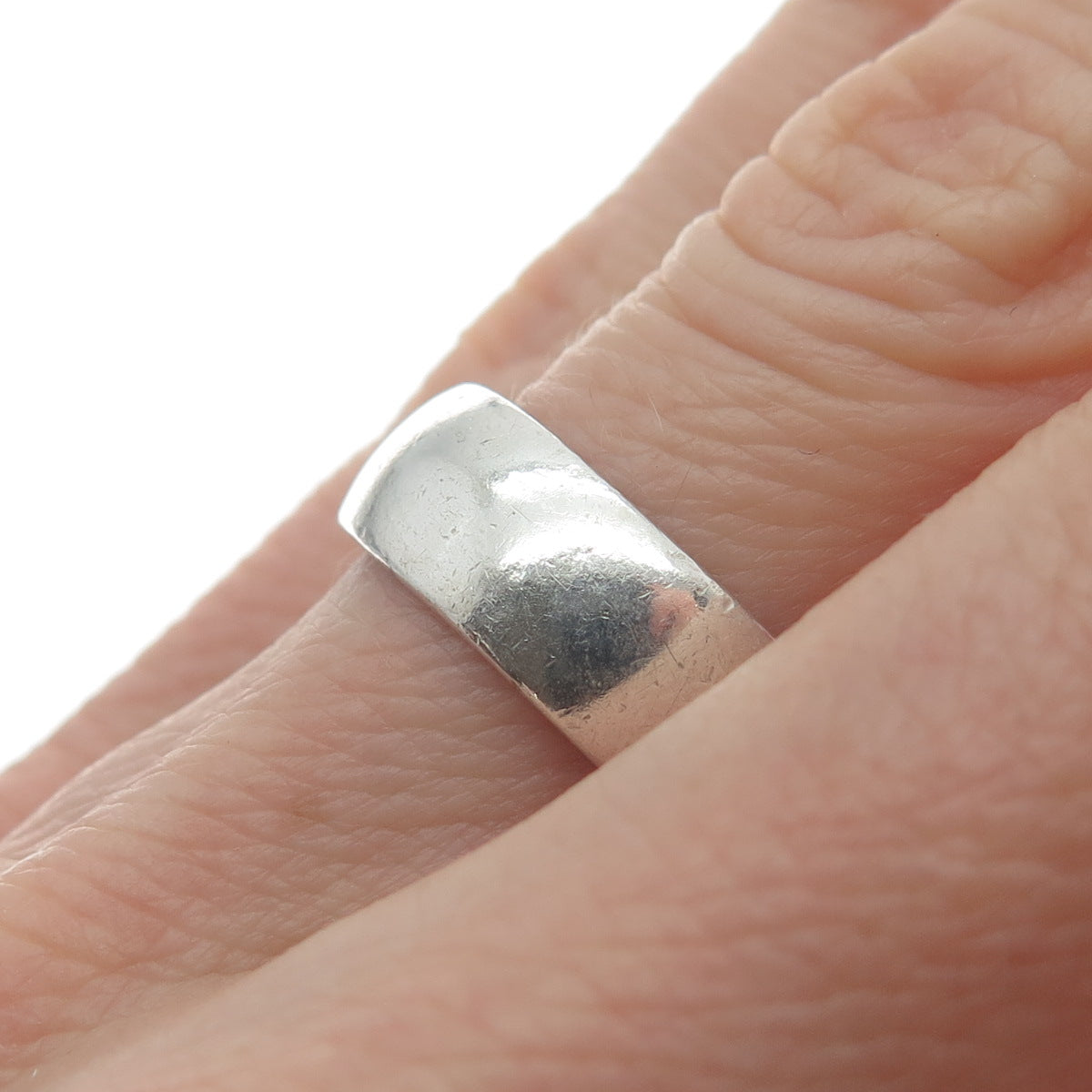 925 Sterling Silver Vintage Wedding Band Ring Size 6.75