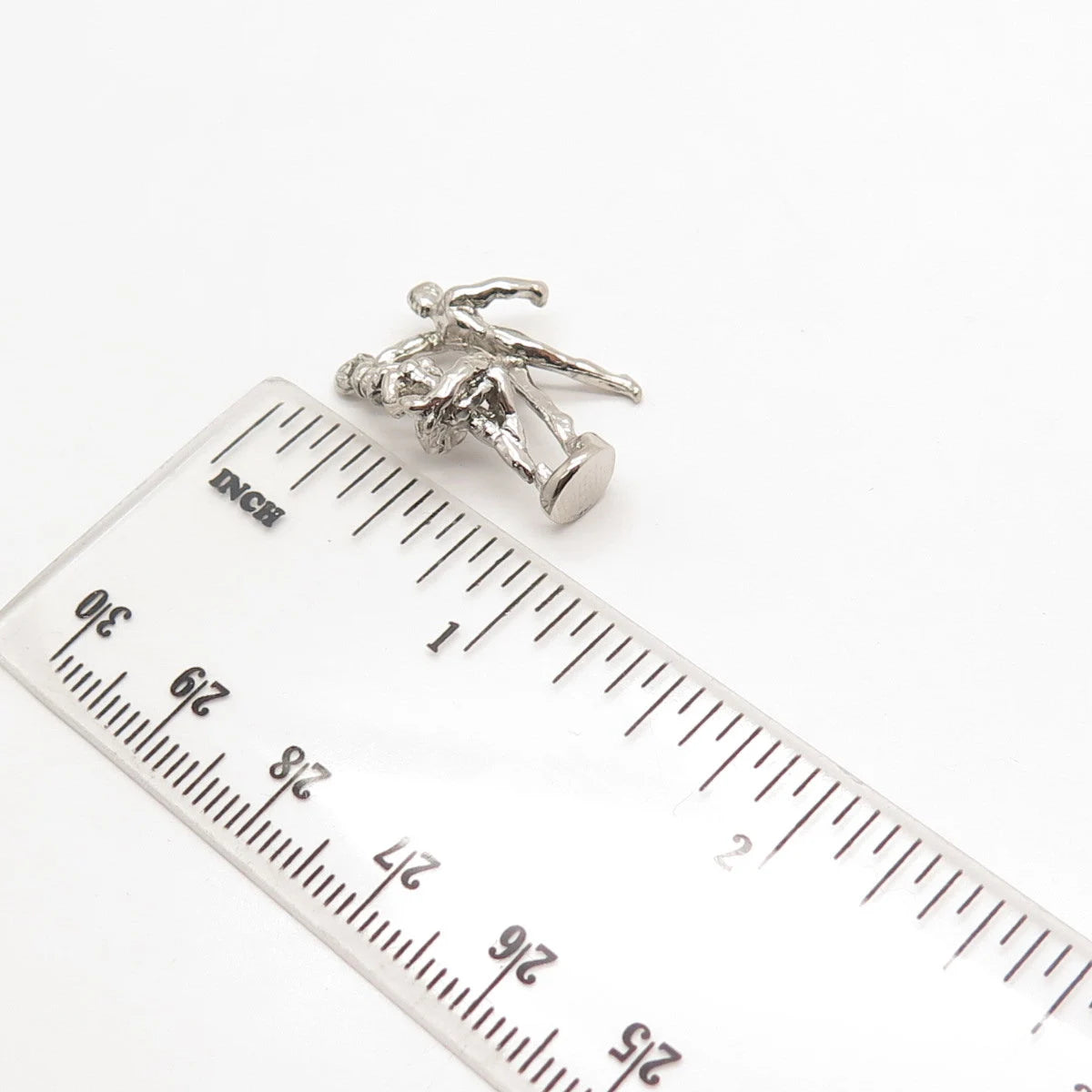 925 Sterling Silver Vintage Ballet Dancers Pendant