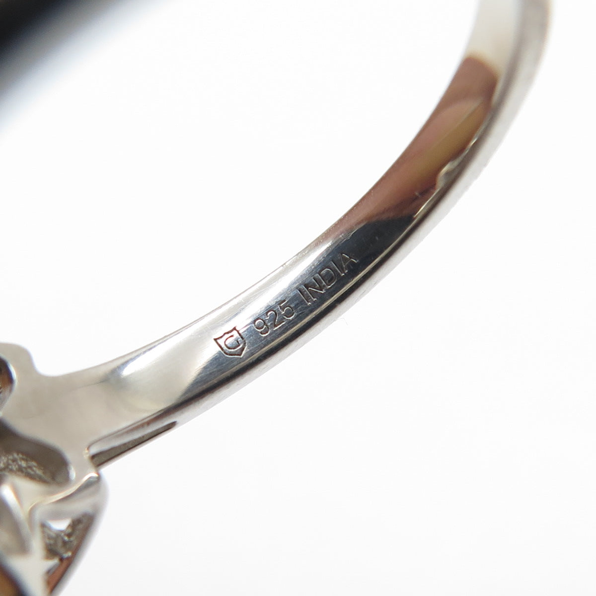 925 Sterling Silver Real Round & Pear-Cut Phantom Quartz Flower Ring Size 6.25