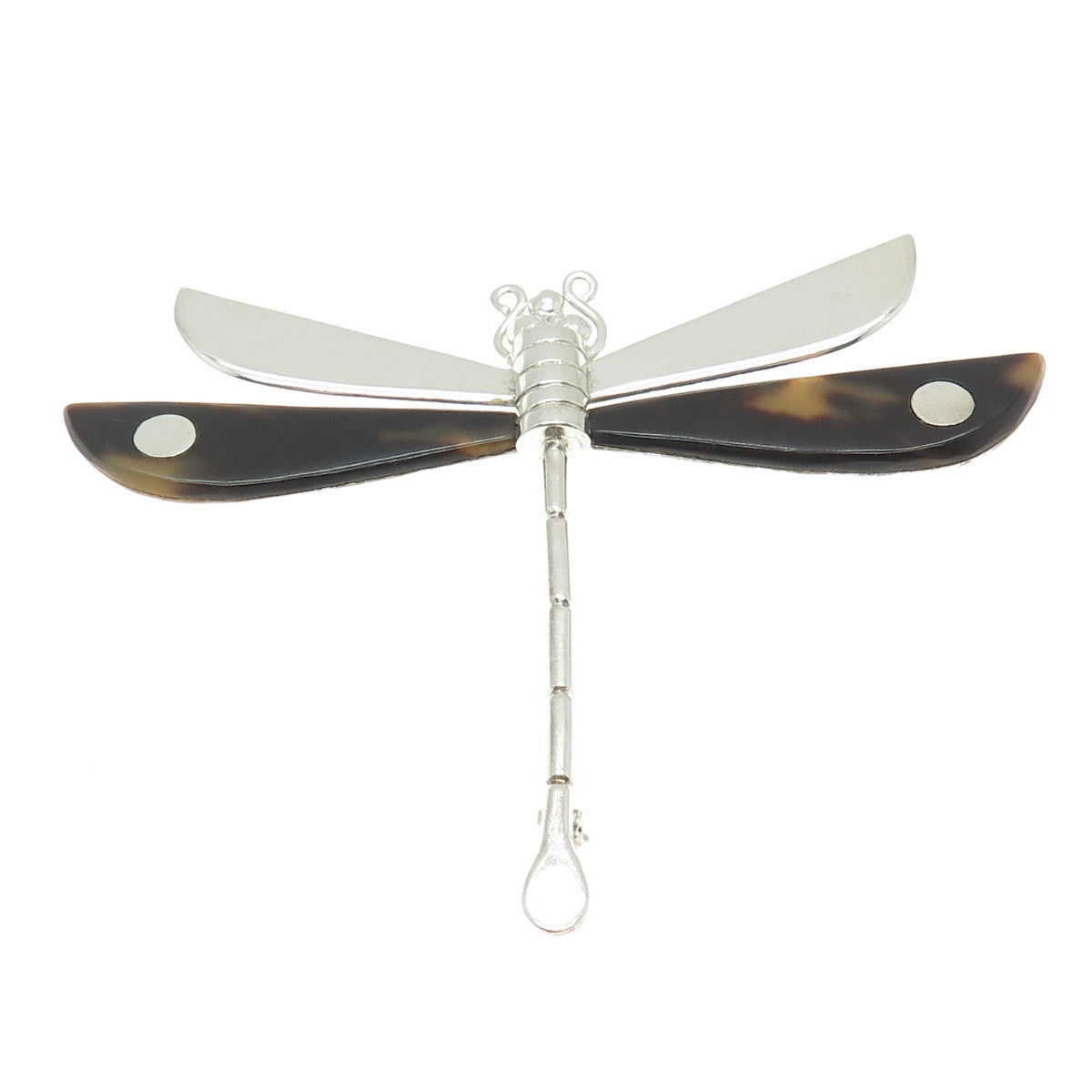 925 Sterling Silver Vintage Dragonfly Pin Brooch