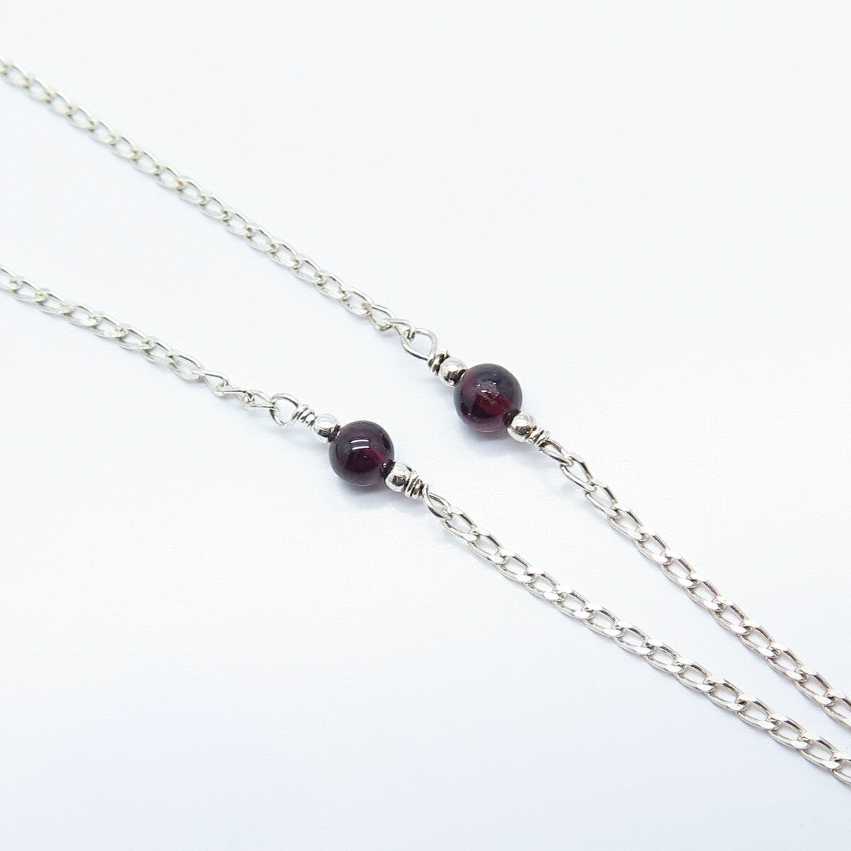 925 Sterling Silver Real Amethyst Gemstone Cuban Chain Necklace 16"