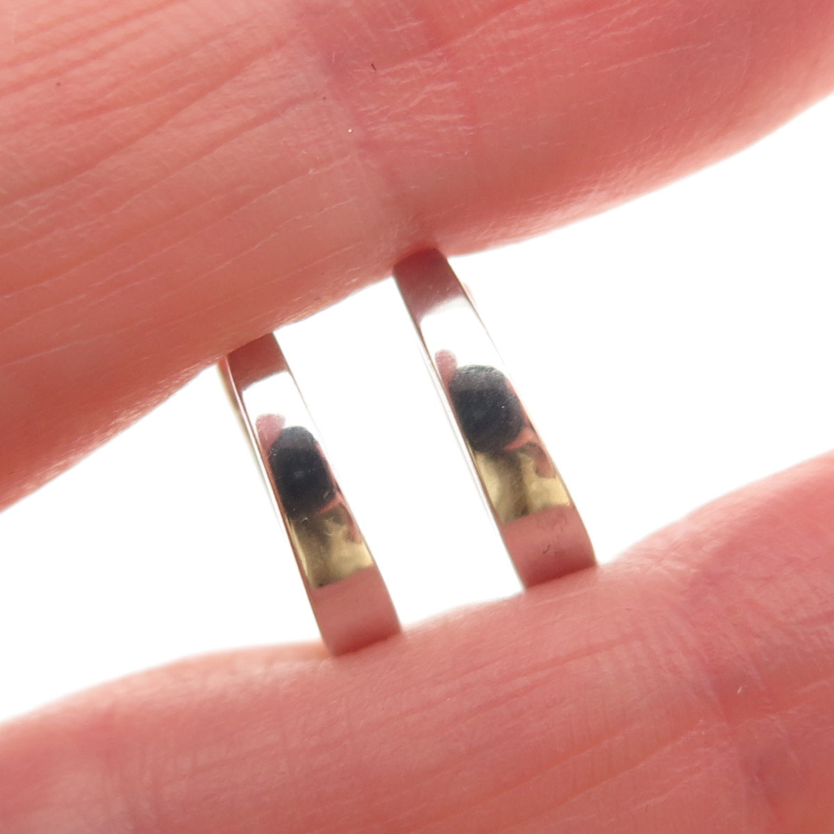 925 Sterling Silver Round-Cut C Z Hoop Earrings