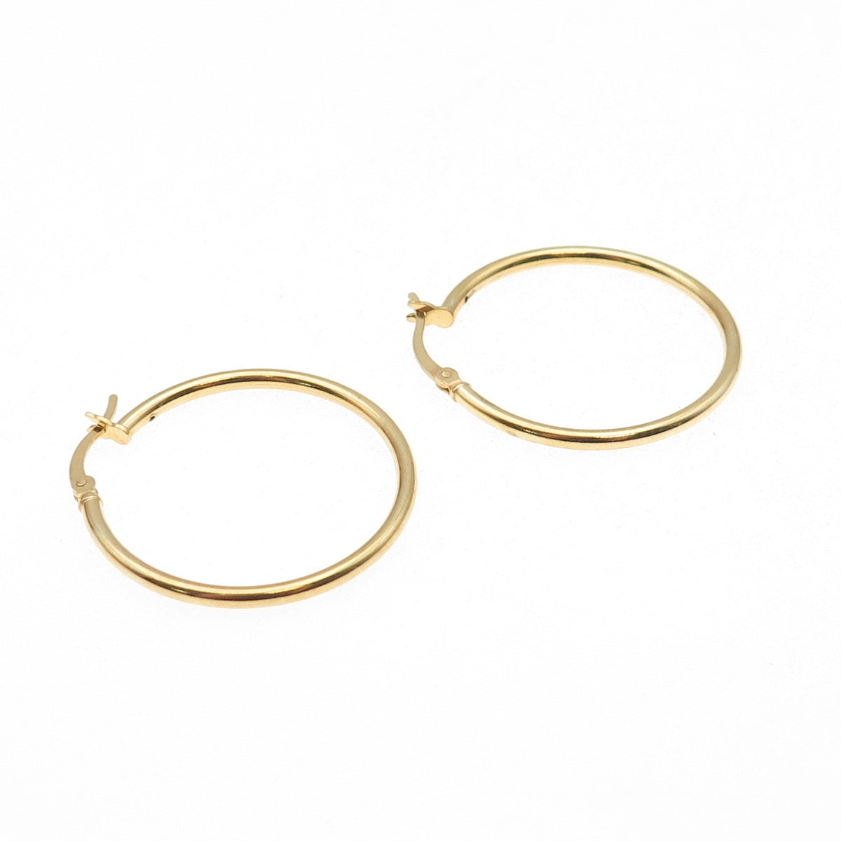 925 Sterling Silver Gold Plated Hoop Earrings