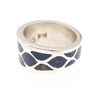 Metropolitan Museum of Art 925 Sterling Silver Vintage Real Lapis Ring Size 7