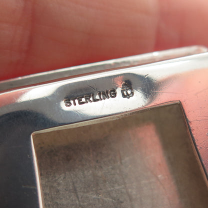 CHARLES THOMAE 925 Sterling Silver Vintage Engraved RNA Monogram Belt Buckle