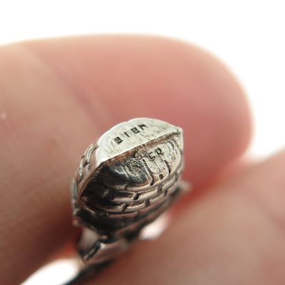 925 Sterling Silver Antique Windmill 3D Charm Pendant