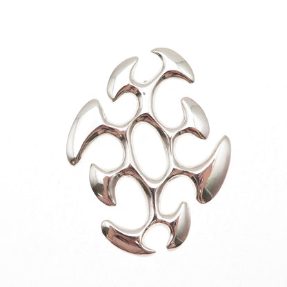 925 Sterling Silver Vintage Mexico Modernist Slide Pendant