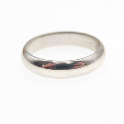 925 Sterling Silver Vintage Classic Wedding Band Ring Size 6.25