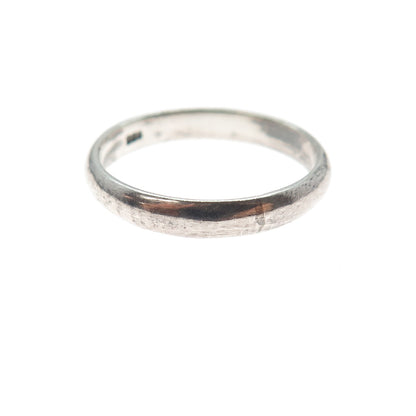 925 Sterling Silver Vintage Classic Wedding Oxidized Band Ring Size 6