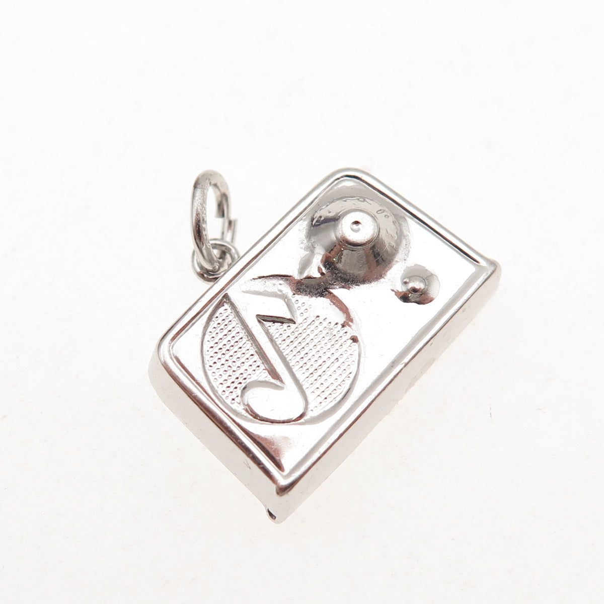 Art's Elegance 925 Sterling Silver Vintage Radio Charm Pendant