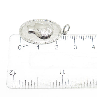 GRIFFITH & SONS CO. 925 Sterling Silver Antique Art Deco Boy Profile Pendant
