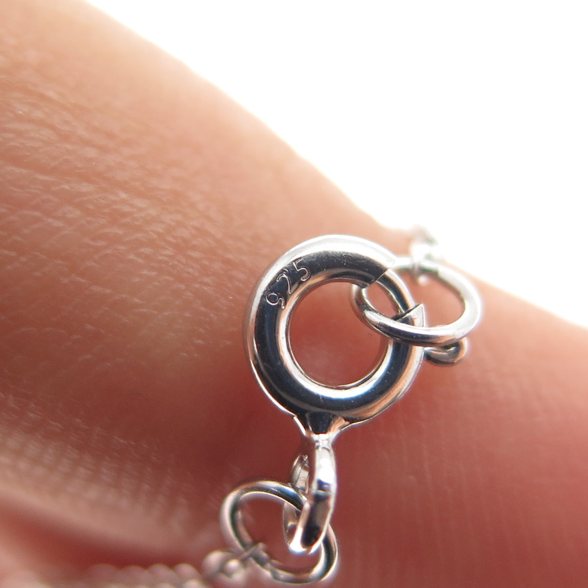 925 Sterling Silver Round-Cut C Z Infinity Anklet / Bracelet 8.75-9.75"