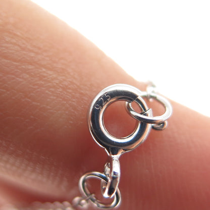 925 Sterling Silver Round-Cut C Z Infinity Anklet / Bracelet 8.75-9.75"