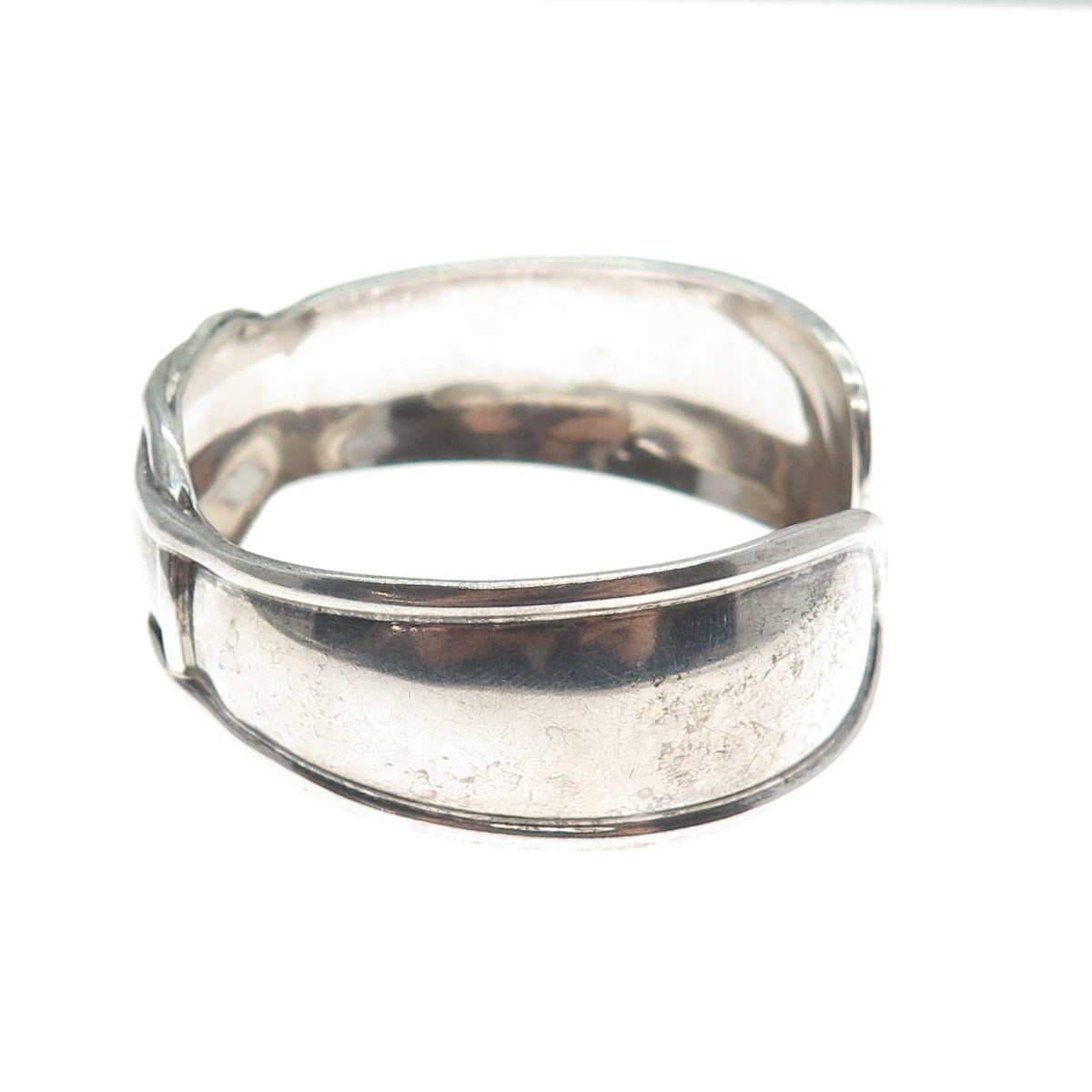 925 Sterling Silver Vintage Mexico Love Knot Adjustable Cuff Bracelet 6.75"