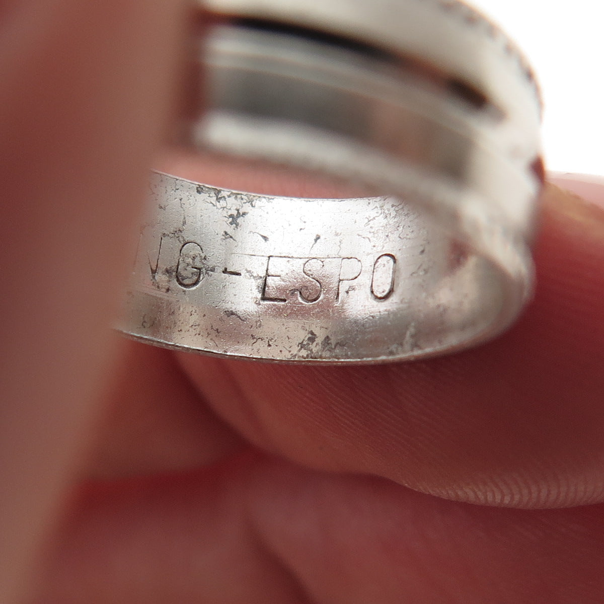 ESPO Joseph Esposito 925 Sterling Silver Vintage Oxidized Band Ring Size 7