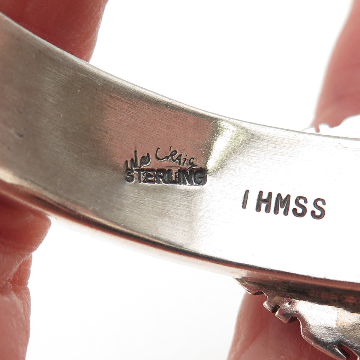 Wesley Craig Navajo Old Pawn 925 Sterling Silver Lapis Adjustable Bracelet 6.5"