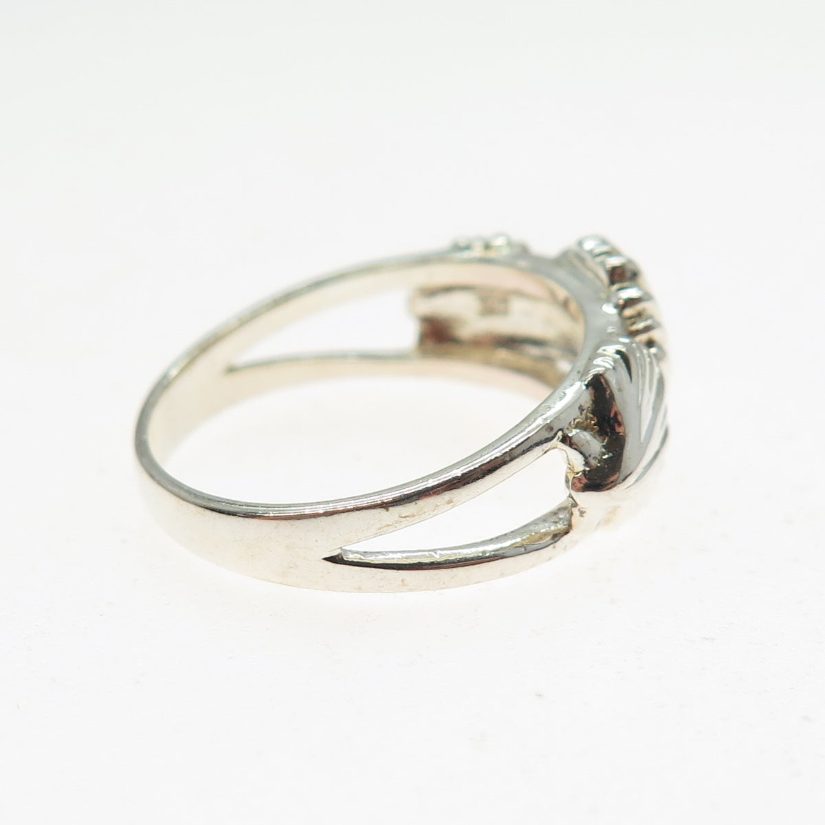 925 Sterling Silver Vintage Seashell Ring Size 8