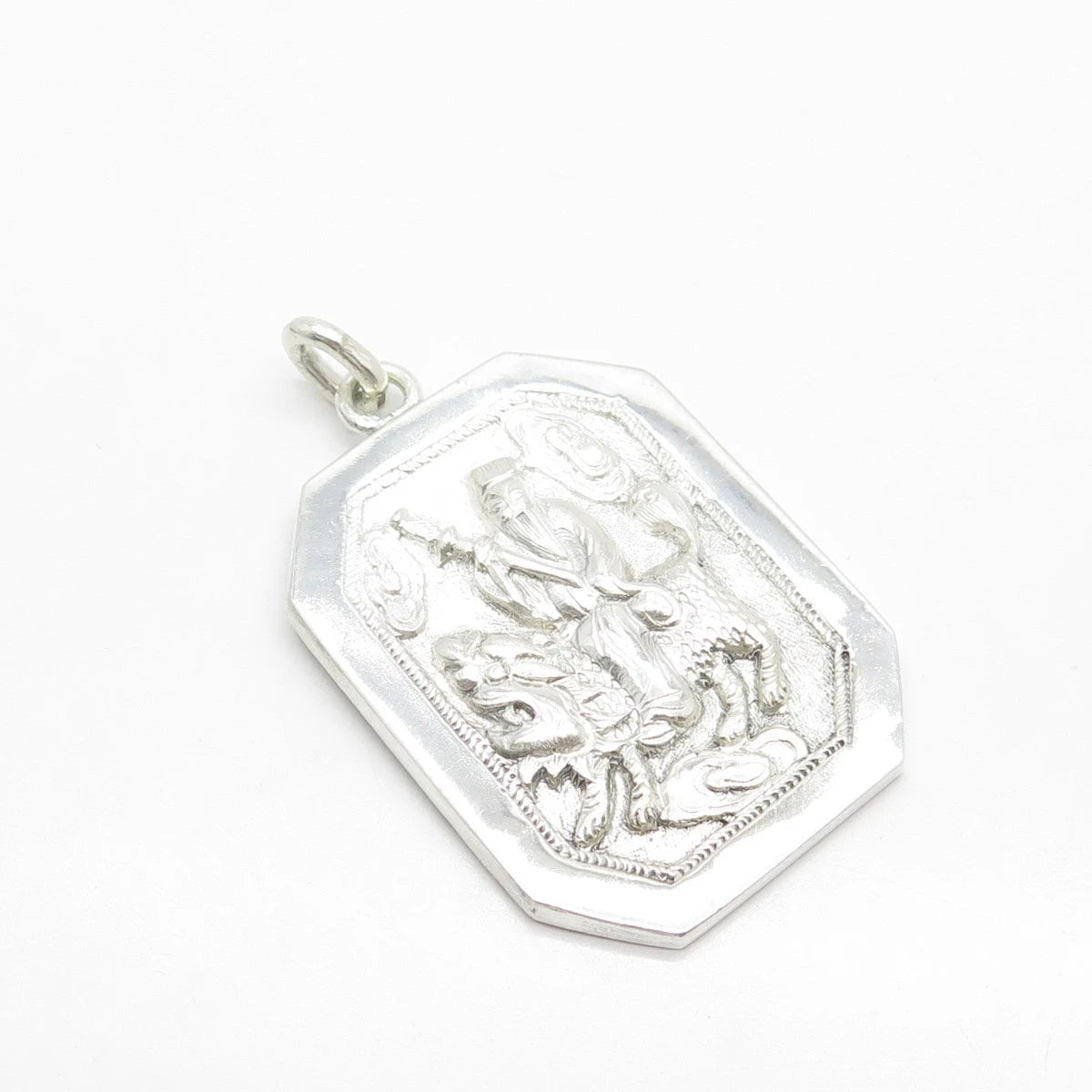 925 Sterling Silver Vintage Chinese Character Storyteller Pendant