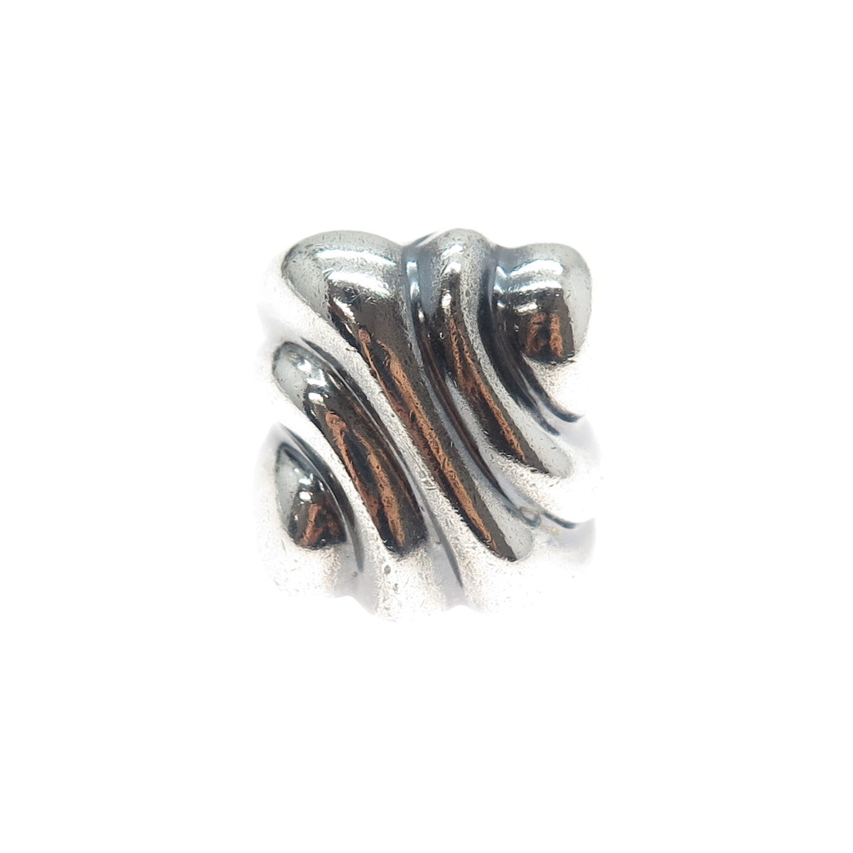 925 Sterling Silver Vintage Mexico Modernist Oxidized Ring Size 6.75