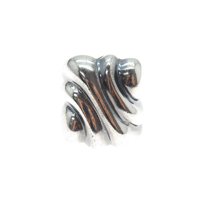 925 Sterling Silver Vintage Mexico Modernist Oxidized Ring Size 6.75