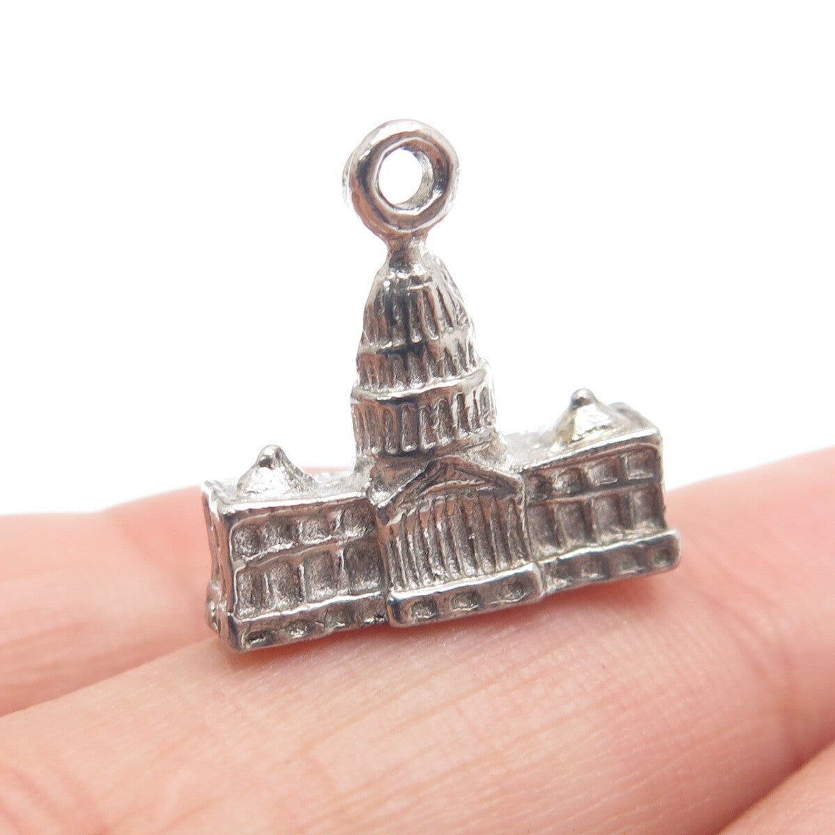925 Sterling Silver Vintage US Capitol Washington DC Charm Pendant