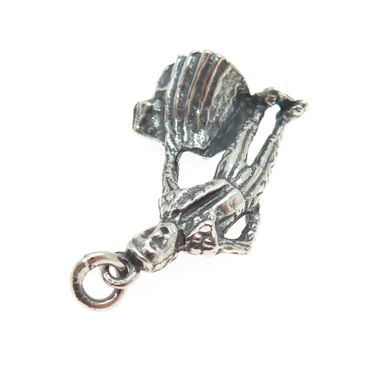 925 Sterling Silver Vintage Bullfighter 3D Pendant