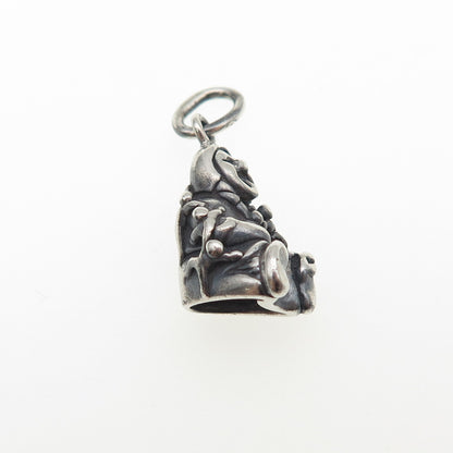 Old Pawn 925 Sterling Silver Vintage Kachina Doll Oxidized Mini Charm Pendant