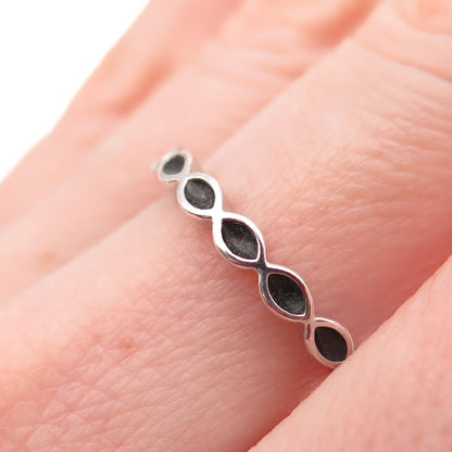 PANDORA 925 Sterling Silver Better Together Band Ring Size 6.75