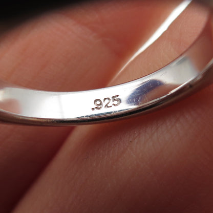 GUESS 925 Sterling Silver Hook Ring Size 7