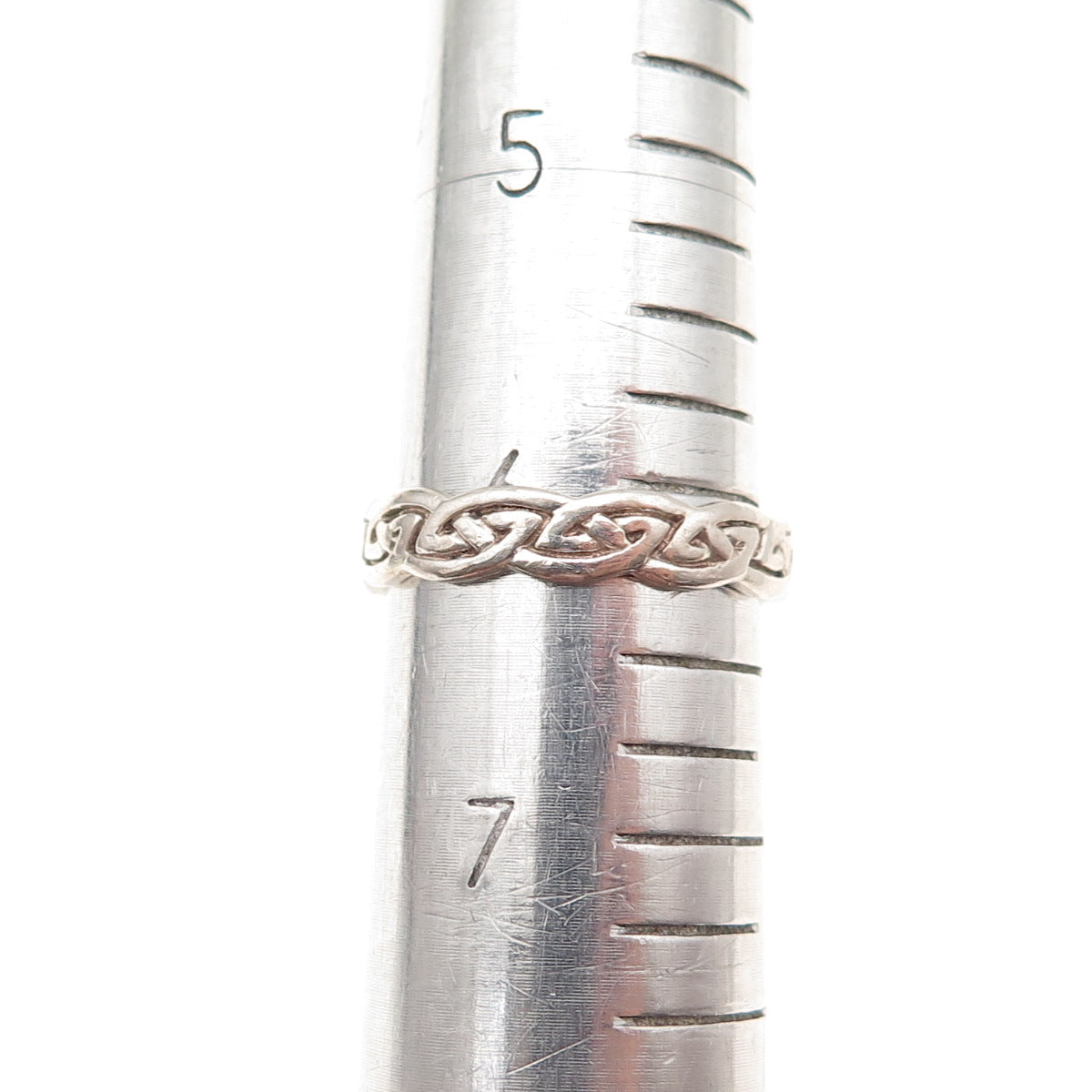 Avon 925 Sterling Silver Vintage Celtic Knot Oxidized Band Ring Size 6.25